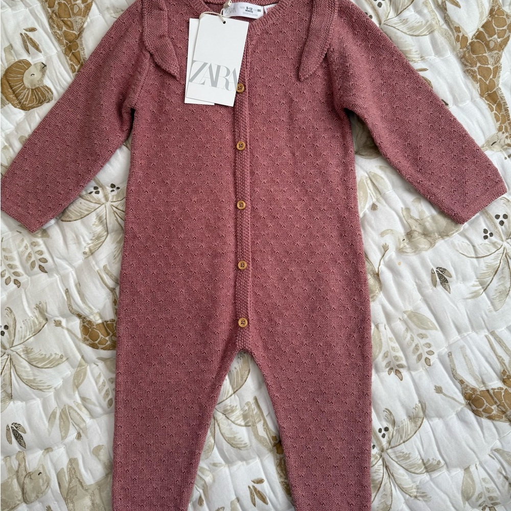 Zara Kids Dusty Rose One Piece Footie